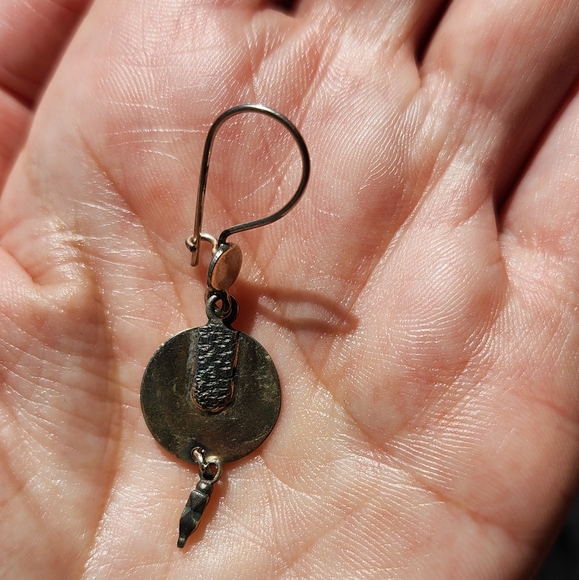 Set of handmade sterling silver drop earrings made in Turkey - Picture 7 of 7